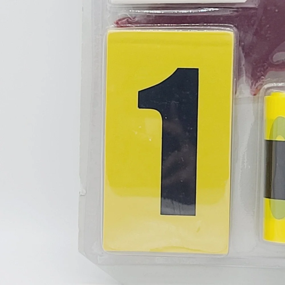 Crime Scene Kit 50ft Yellow Tape 5 Evidence Markers Chalk Blood Halloween Prop
